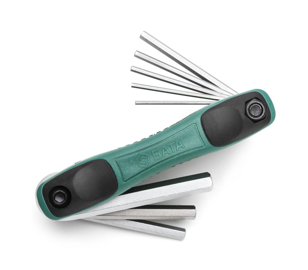 さっち Jogo Chave Hexagonal Tipo Canivete 8 Pç - ST09121SJ - SATA Brasil