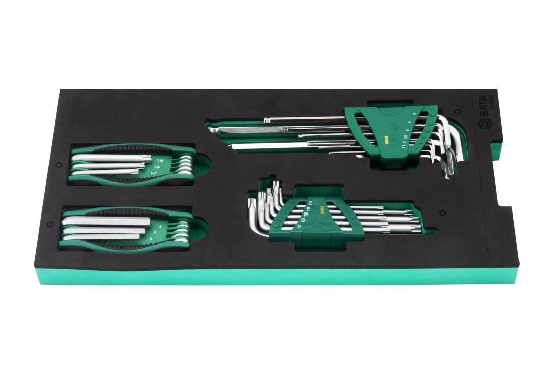 Jogo de Chaves Hexagonais e - Torx® ® com 34 Peças Em Berço EVA