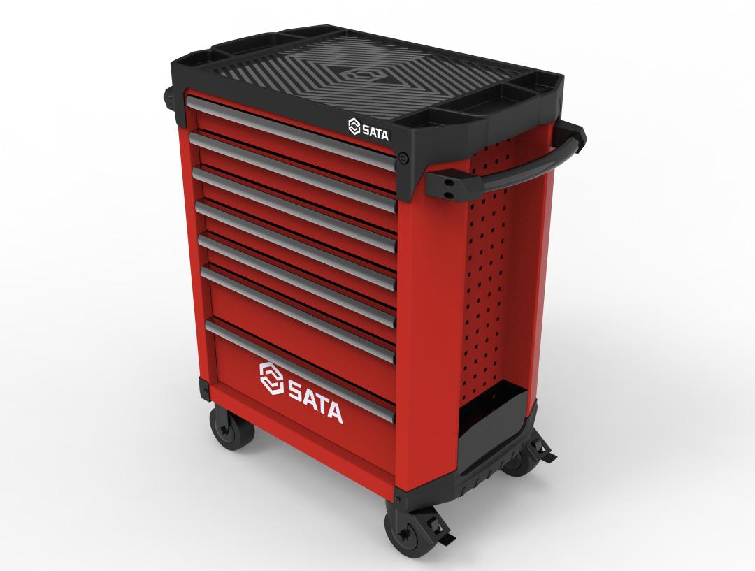 赤エシャレット　gssa Carro para Ferramentas com 7 Gavetas Vermelho - SATA Brasil
