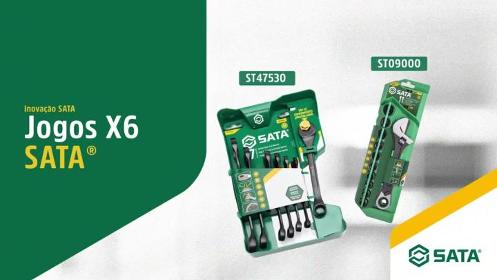 Jogo Chave Combinada Speedy X6 SATA - ST47530 e Jogo Soquetes Vortex X6 Ch Ajust SATA - ST09000