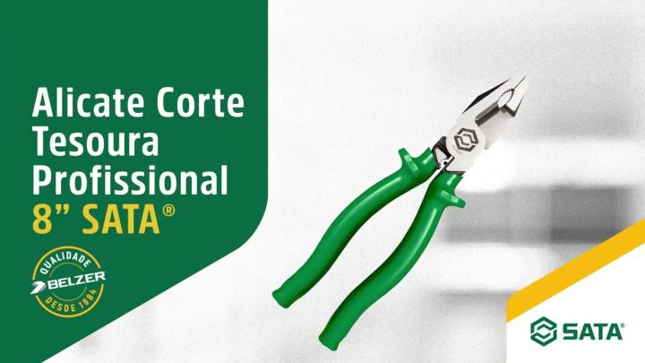 Alicate Corte Tesoura Profissional Isolado 8" SATA - ST72504L
