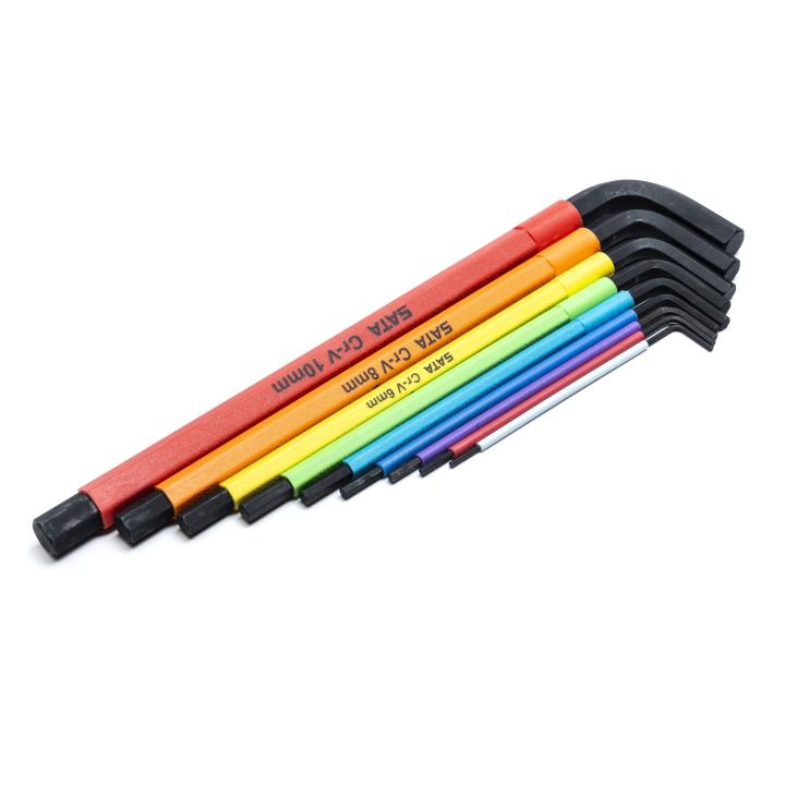 なつ Jogo Chave Hexagonal Longa Color Hexagonal 9 Peças - SATA Brasil