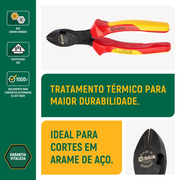 Alicate Diagonal Black VDE 8