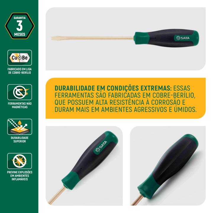 Chave de Fenda Antifaíscante 8 x 250mm - SATA Brasil