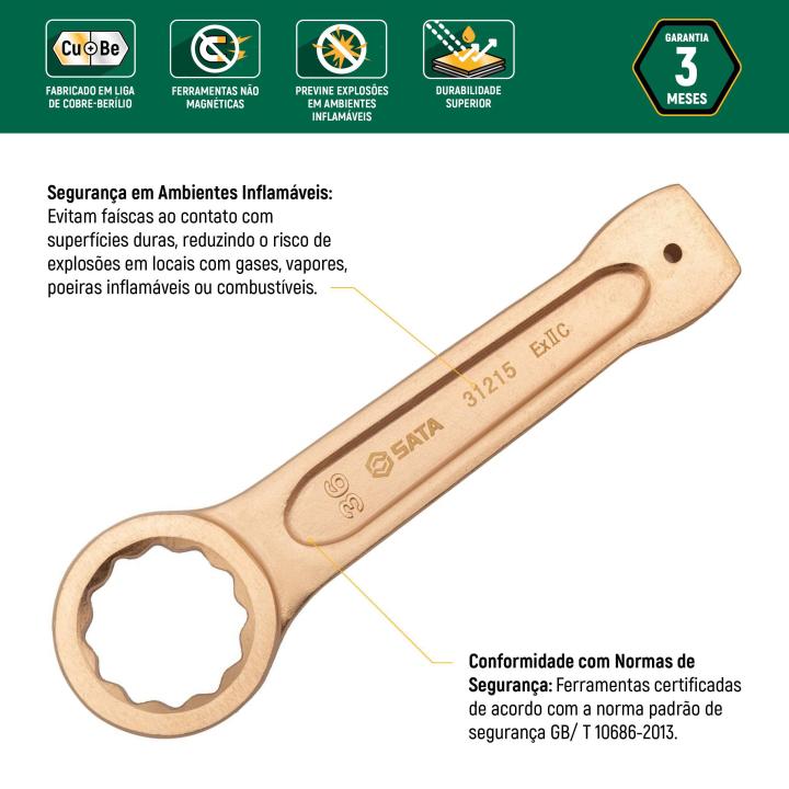 Chave Estrela de Bater Antifaíscante 41mm - SATA Brasil