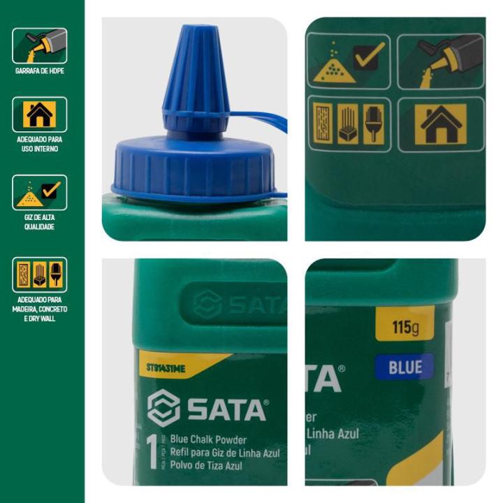 Refil para Giz de Linha Azul 115G - SATA Brasil