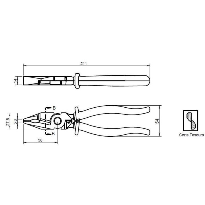 Image of Scissor Style Cutting Pliers - Belzer