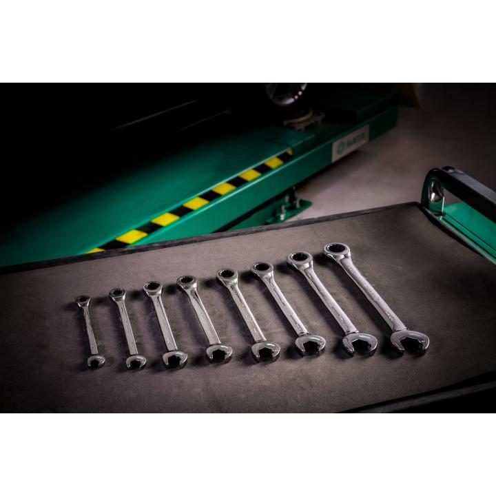 Jogo Chave Combinada Speedy Catraca de 8 A 19mm com 8 Pç