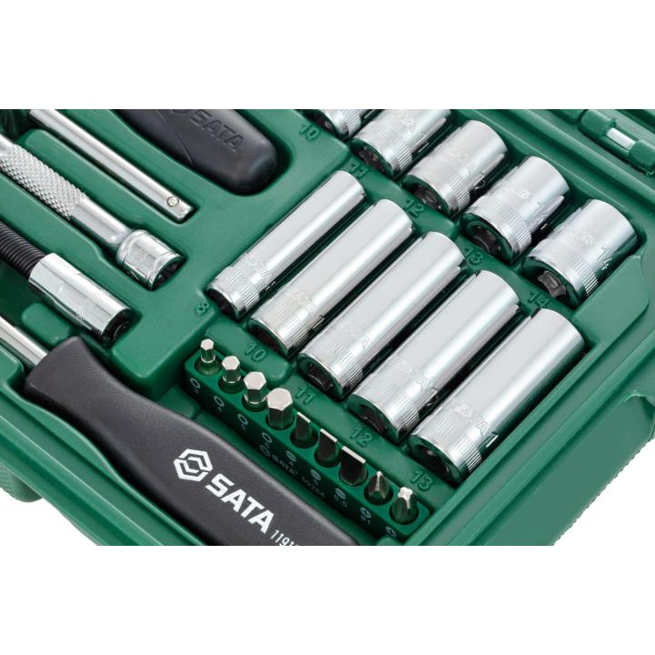 Image of 25 Pc. 1/4" Drive 6 Point Metric Socket Set - SATA