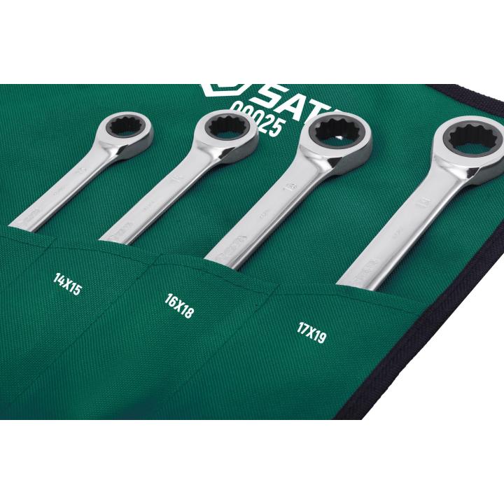 Image of 6 Pc. Metric Double Box Ratcheting Wrench Set - SATA