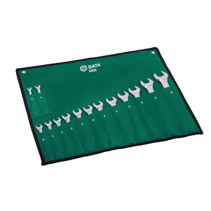 Image of 14 Pc. 12 Point Metric Combination Wrench Set - SATA