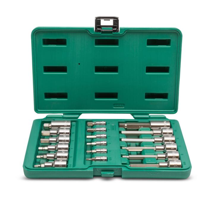 Jogo Soquete Bits Hexagonal 1/4