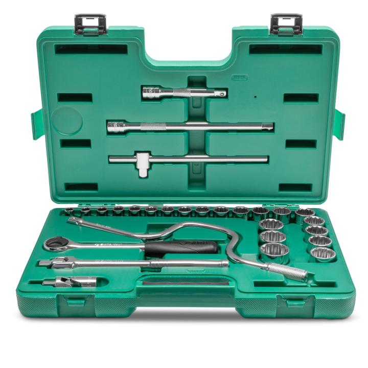 Image of 28 Pc. 1/2" Drive 12 Point Metric Socket Set - SATA