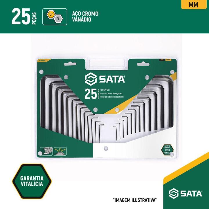 Jogo de Chave Hexagonal 25 Peças ST09120SJ - SATA Brasil