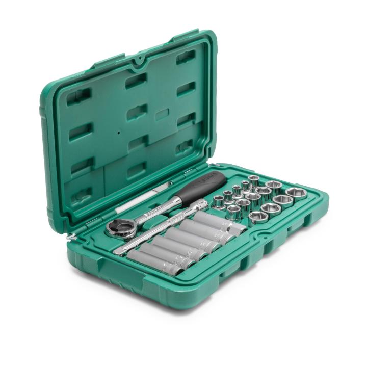 Jogo Soquetes Sextavado de 3/8