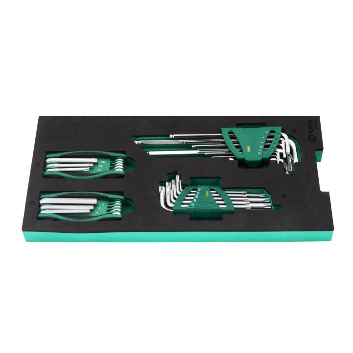 Jogo de Chaves Hexagonais e - Torx® ® com 34 Peças Em Berço EVA