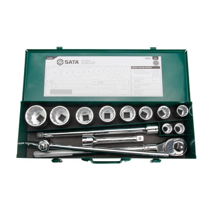 Jogo de Soquete 3/4“ 14 peças SATA - ST109201S - SATA Brasil