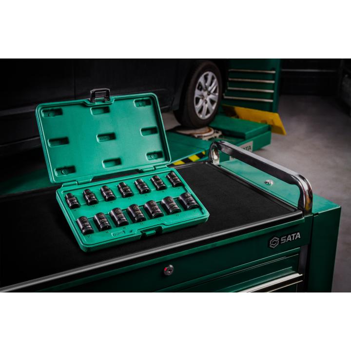 Jogo de Soquetes de Impacto Parede Fina Thinwall de 10 - 24mm com