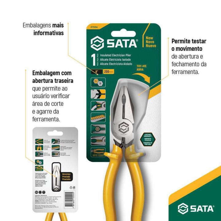 Alicate Eletricista Profissional Isolado 8