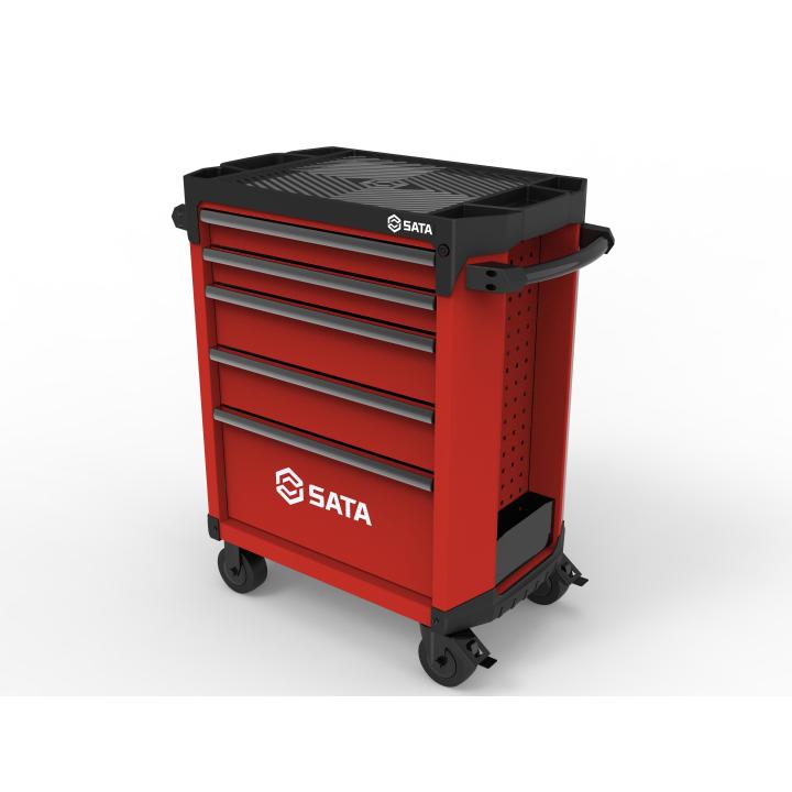 Carro para Ferramentas com 5 Gavetas Vermelho - SATA Brasil