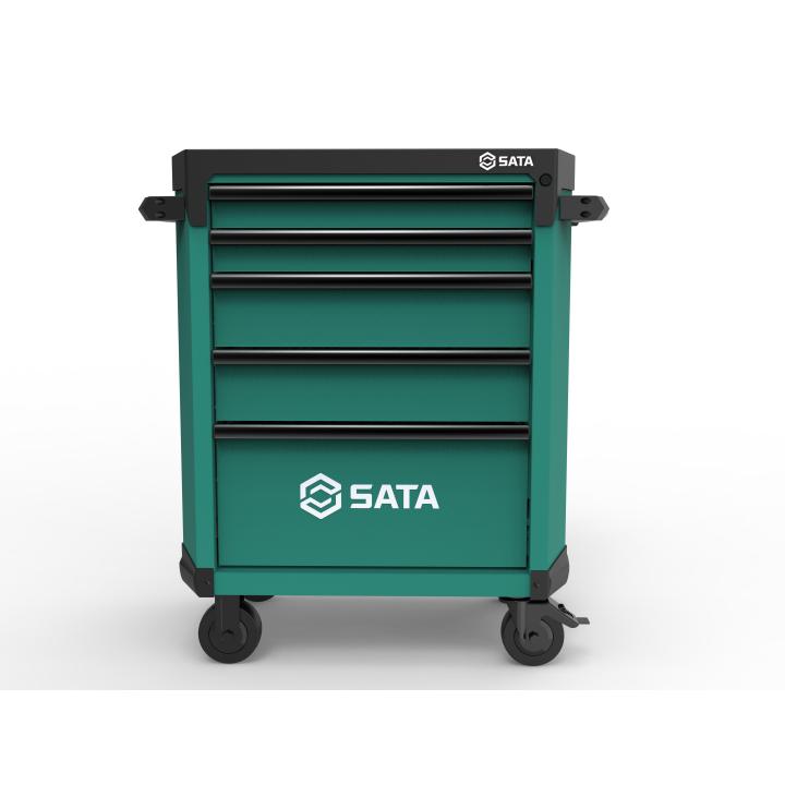 Carro para Ferramentas com 5 Gavetas Verde - SATA Brasil