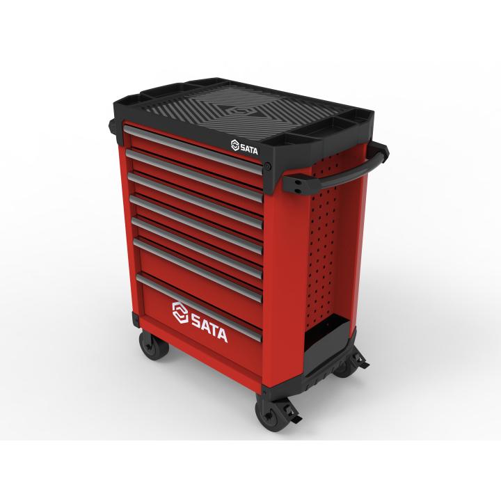 Carro para Ferramentas com 7 Gavetas Vermelho - SATA Brasil