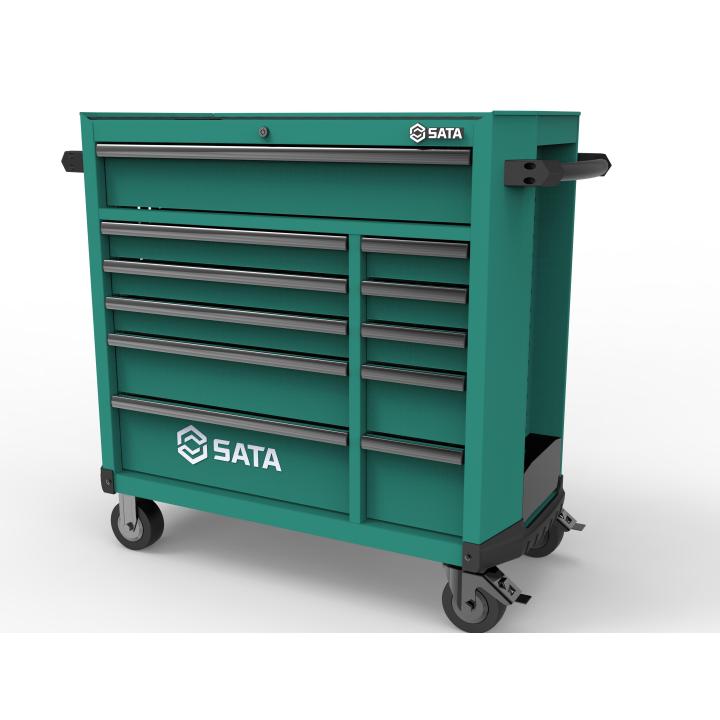Carro para Ferramentas com 11 Gavetas Verde - SATA Brasil