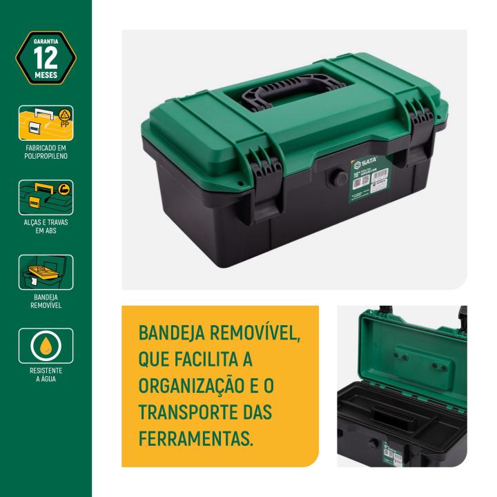 CAIXA PLÁSTICA REFORÇADA ANTI-UMIDADE 16” SATA - ST95311 - SATA Brasil