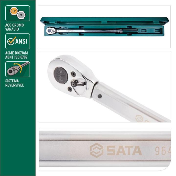 Torquimetro de Estalo ¾” 160 A 800Nm - ST96412SC - SATA Brasil