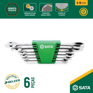 Jogo Chave Combinada Speedy Catraca 5/16 À 3/4