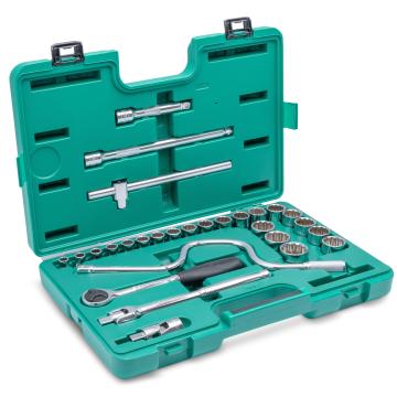 Image of 28 Pc. 1/2" Drive 12 Point Metric Socket Set - SATA