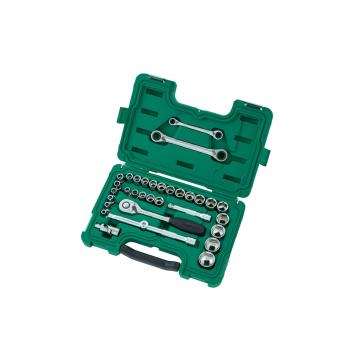 Image of 32 Pc. 1/2" Drive 6 and 12 Point Metric Socket Set - SATA
